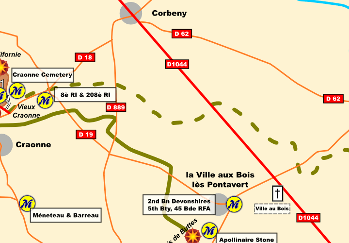 Chemin des Dames: Local Maps