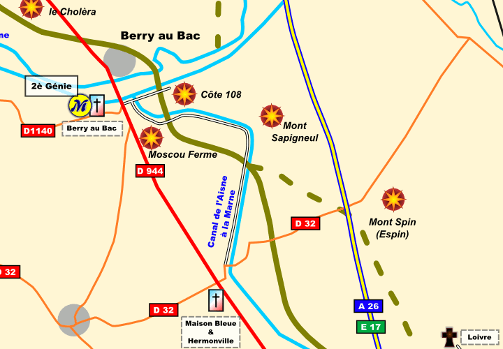 Chemin des Dames: Local Maps