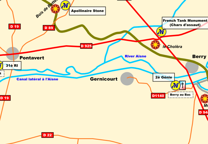 Chemin des Dames: Local Maps