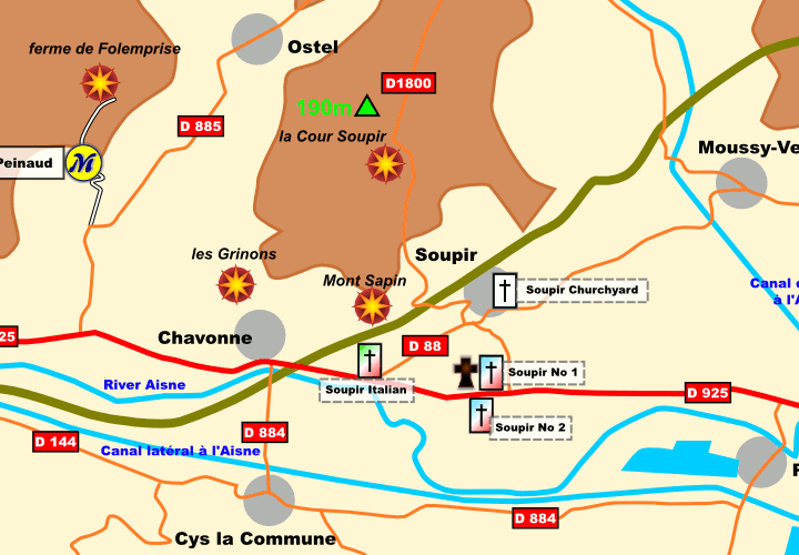 Chemin des Dames: Local Maps