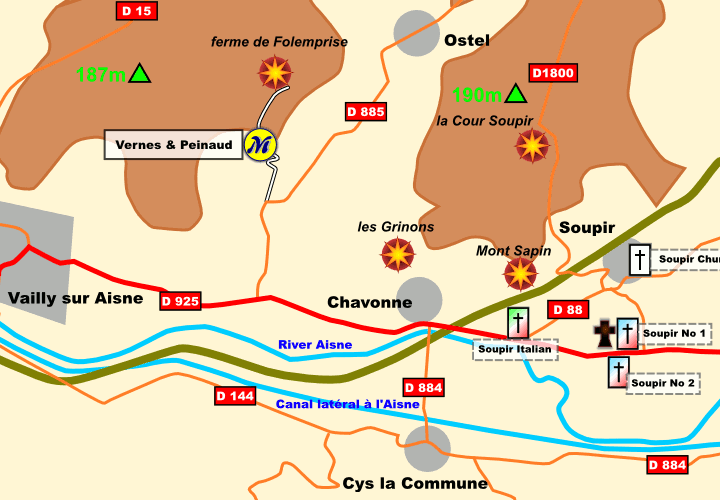 Chemin des Dames: Local Maps
