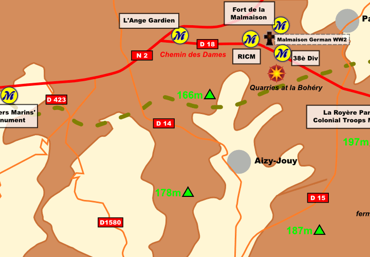 Chemin des Dames: Local Maps