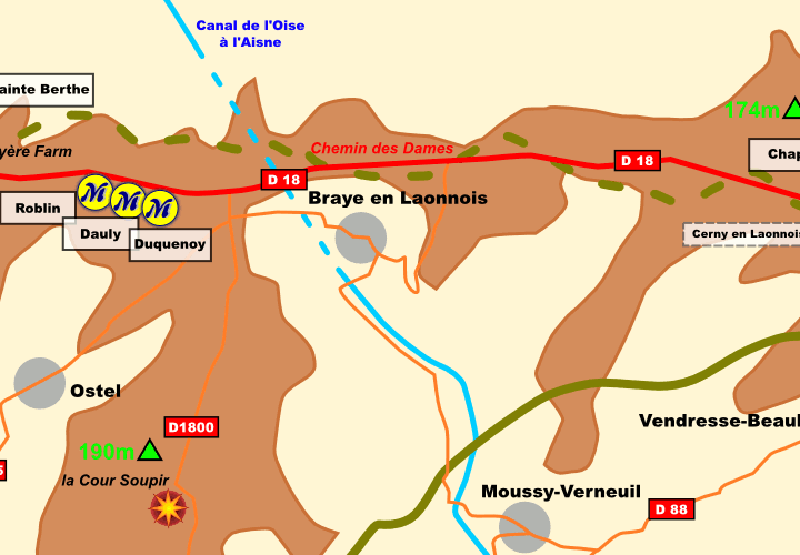 Chemin des Dames: Local Maps