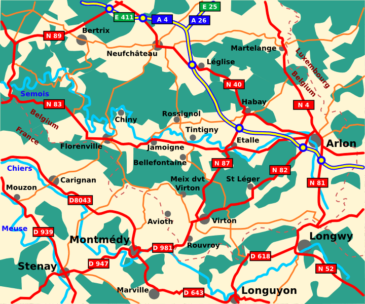 General area of Bellefontaine