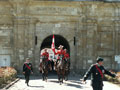 Three mounted RCMP/GRC lead the parade