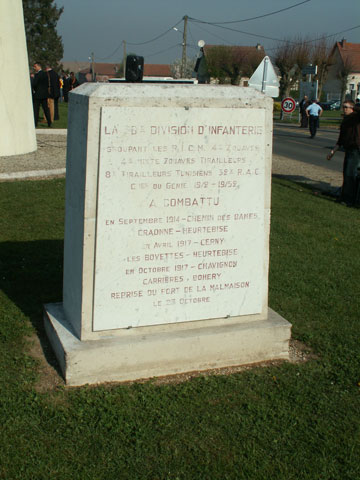 38th Infantry Division plaque at Cerny