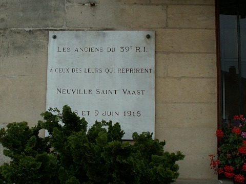 On the wall of the Mairie