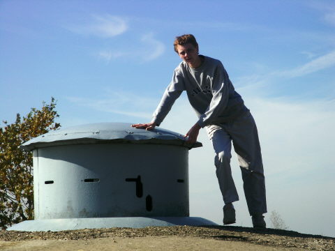 Even today, this machine gun turret still turns