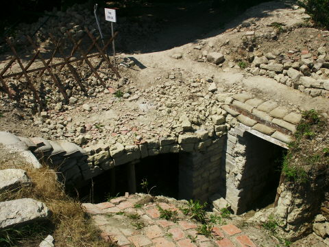 Entrance to a French shelter