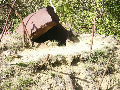 A smashed lookout position