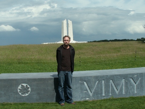 Canadian playwright, Vern Thiessen at Vimy 2007