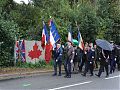 The rather damp march through the village