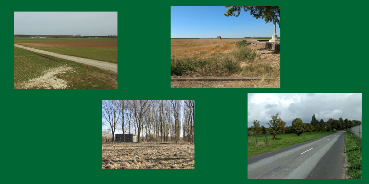 The possible sites for the cross