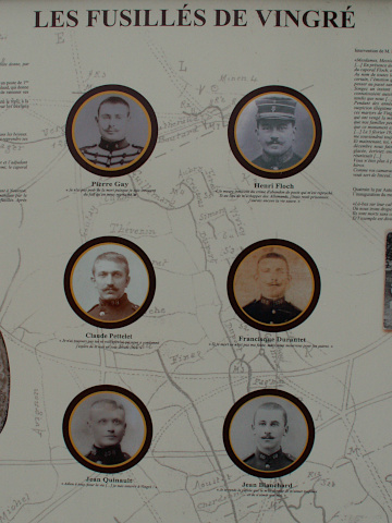 Photos of the six from the information board