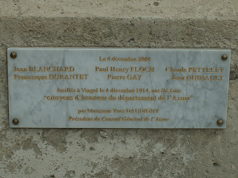 Honorary citizens of the Aisne 4th December 2004