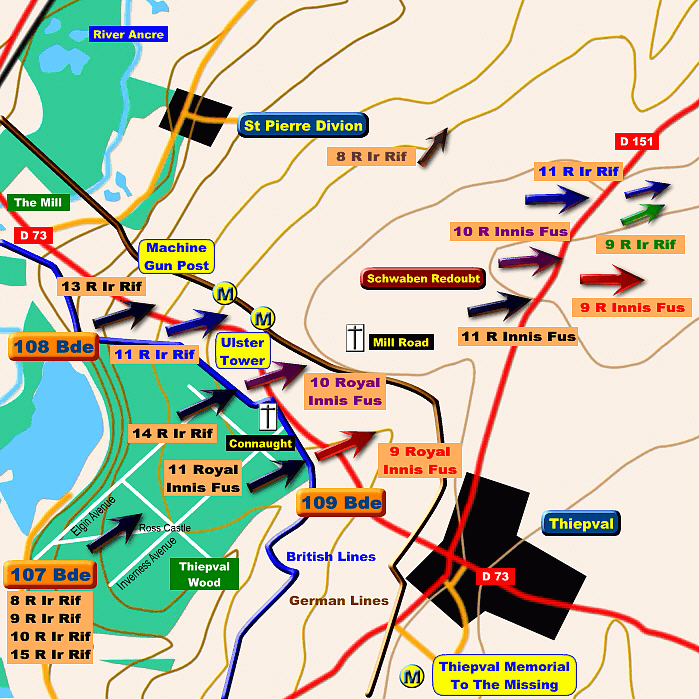 The 36th Ulster Division's attack