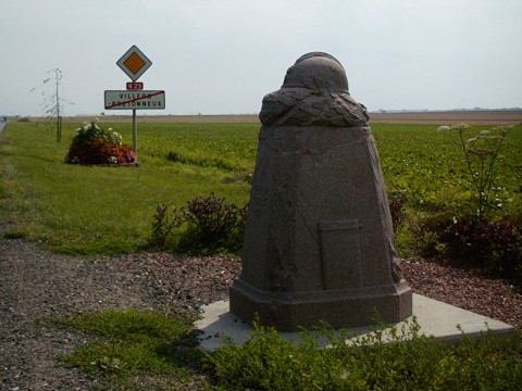The demarcation stone at Villers-Bretonneux