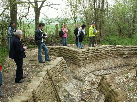 The front line trenches at the Ulster Tower