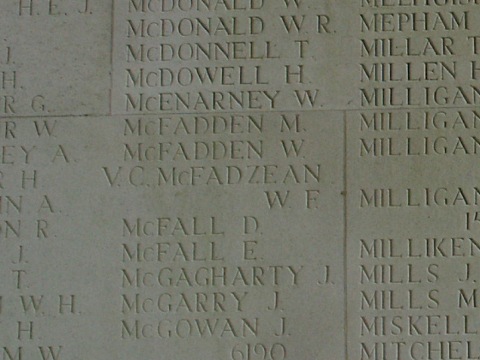 William McFadzean VC