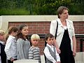 The children getting ready for their moment of duty