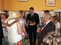 M Delevoye le Maire de Bapaume showing off the school cutlery