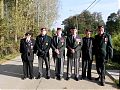 This Belgian standard bearer wanted to be in on the group photo