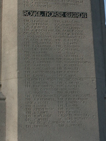 Household Cavalry Memorial at Zandvoorde