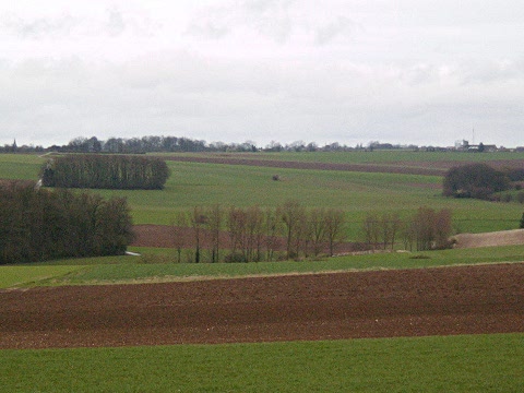 To the right on the skyline is the Pozières Radio mast