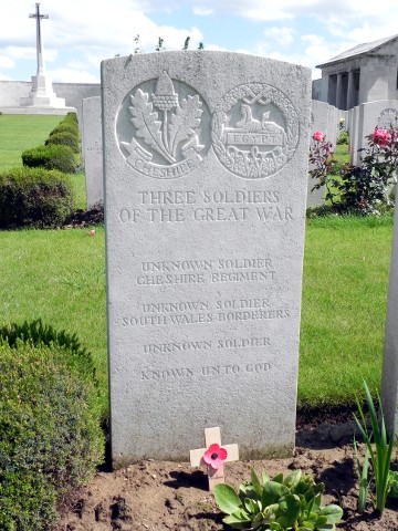 Three unidentified soldiers