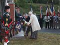 Julien Olivier lays a wreath on behalf of town