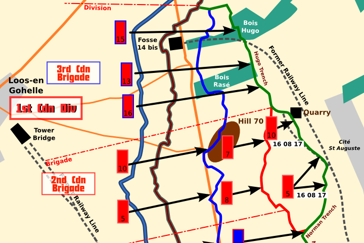 The advance by 1st Division