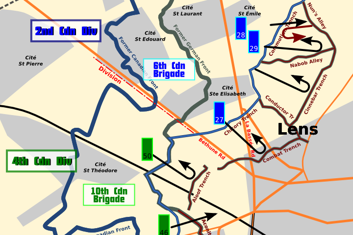 6th Canadian Brigade : Lens 21st August 1917