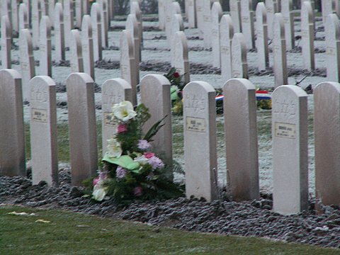 The headstones have been cleaned