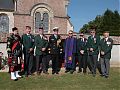 The Canadians with Pipe Major Yves Holbeque
