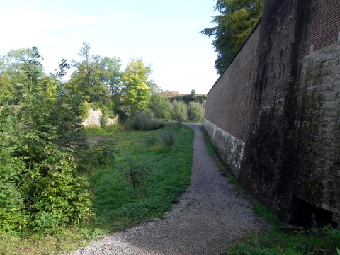 The walls of one of the demi-lunes