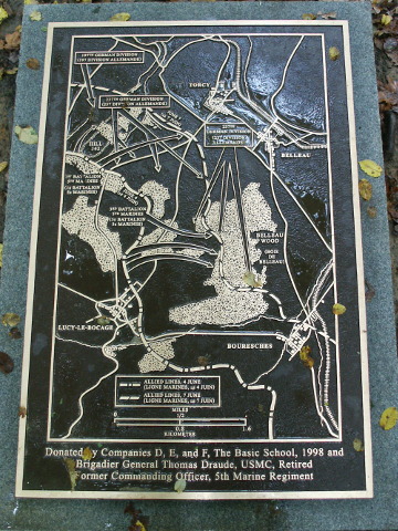 Explanatory plaque in Belleau Wood