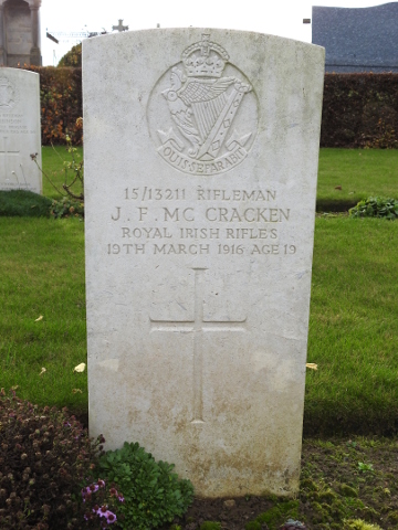 Rifleman J McCracken