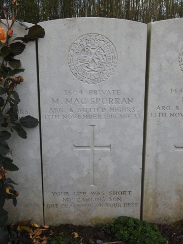 Private M MacSporran