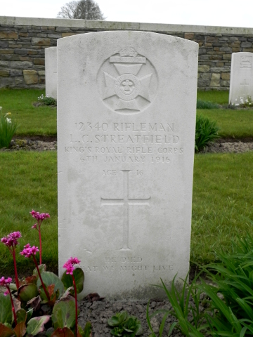 Rifleman Leonard Streatfield