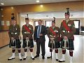 Bill Byrne with the soldiers from Inverness