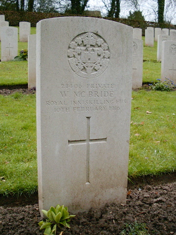 Private W McBride