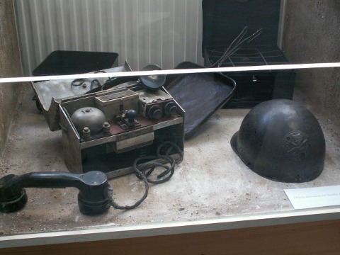From the battlefield: British Radio, French Helmet