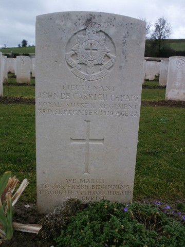 Lt John de Carrich Cheape