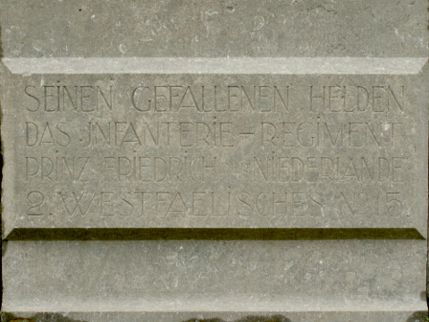 Memorial inscription to IR 15