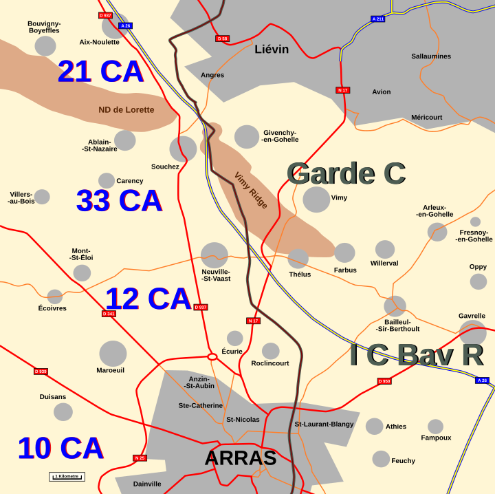 Map : Artois October 1915