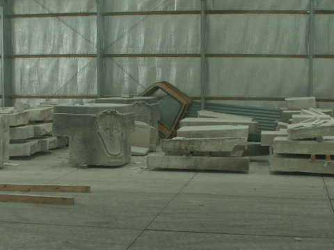 Some of the pieces removed for renovation
