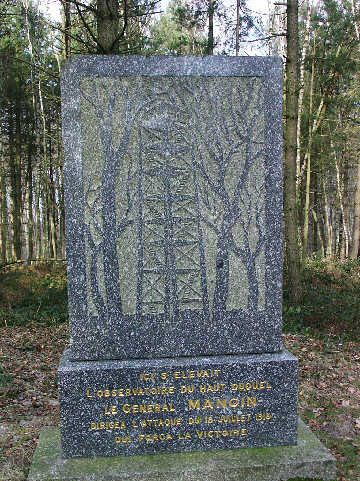 The memorial plaque in the Retz Forest